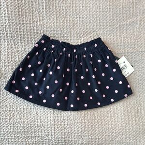 Navy Blue Polka Dot Skirt
